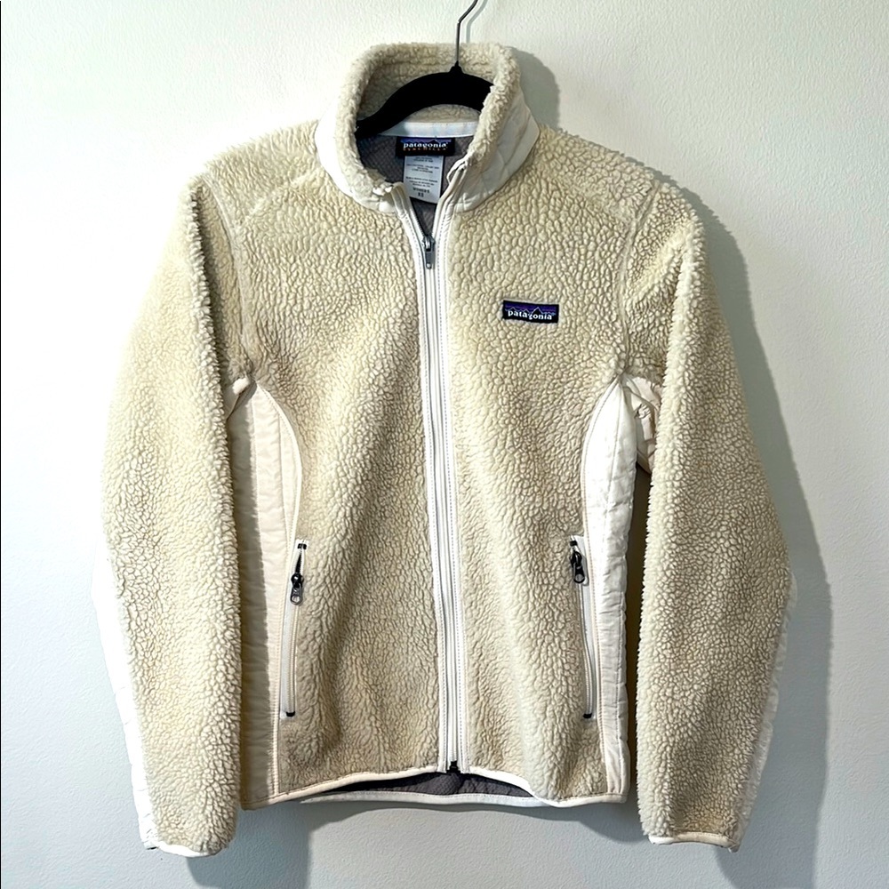 Patagonia‎ Synchilla Nylon Blocked Polar Fleece Jacket Women XS Vintage 90s Zip